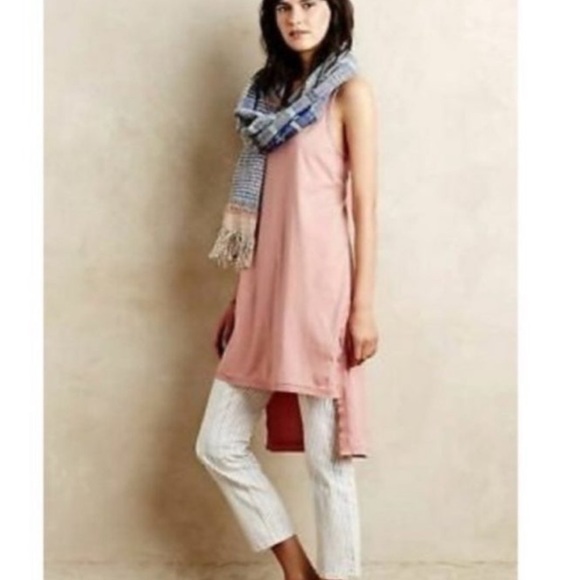 Anthropologie Left of Center tank tunic dress small pink - Picture 3 of 14